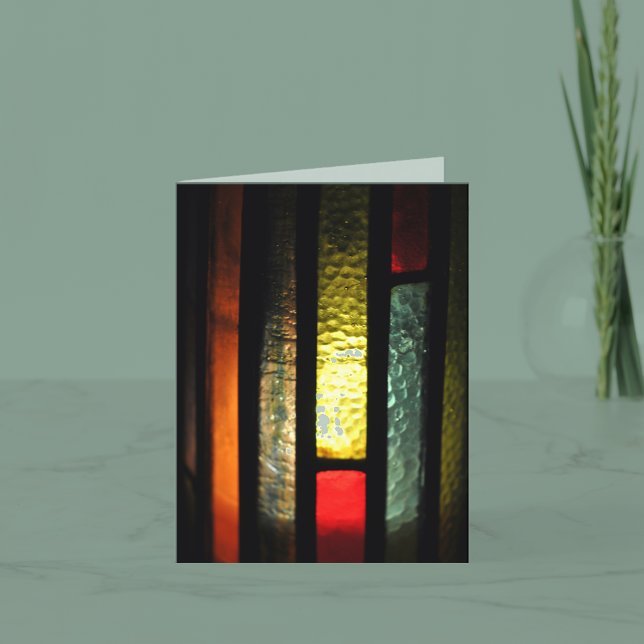 Glass Candlelight Weihnachtskarte Feiertagskarte (Von Creator hochgeladen)