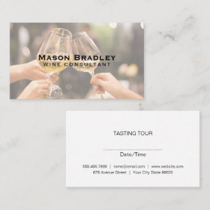Glass Cheers Wein Visitenkarte