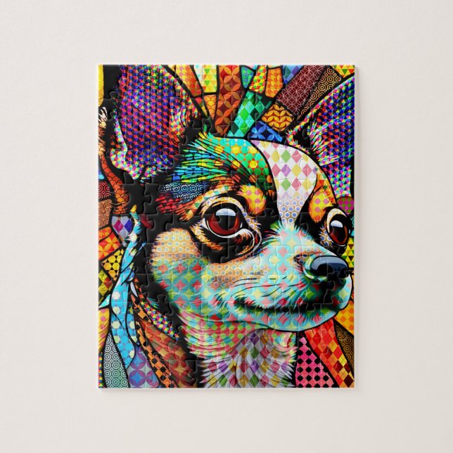 Glass Chihuahua Dog 171 aus Multicolor (Vertikal)