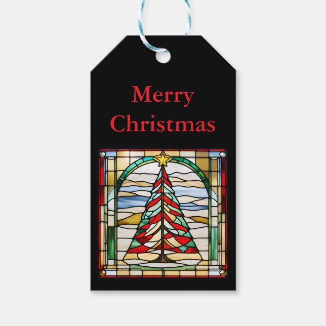 Glass Christmas Tree Geschenkanhänger (Vorderseite)