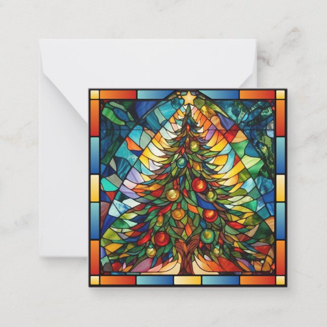 Glass Christmas Tree Mitteilungskarte (Vorderseite)