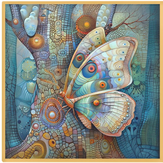 GLASS COASTER - Blue Butterfly in a Blue World Glasuntersetzer (Von Creator hochgeladen)