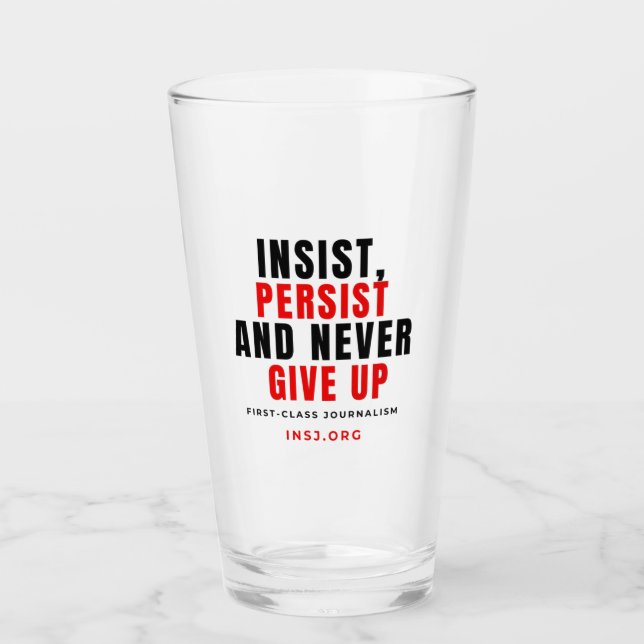Glass Cup - Never Stop Glas (Vorderseite)