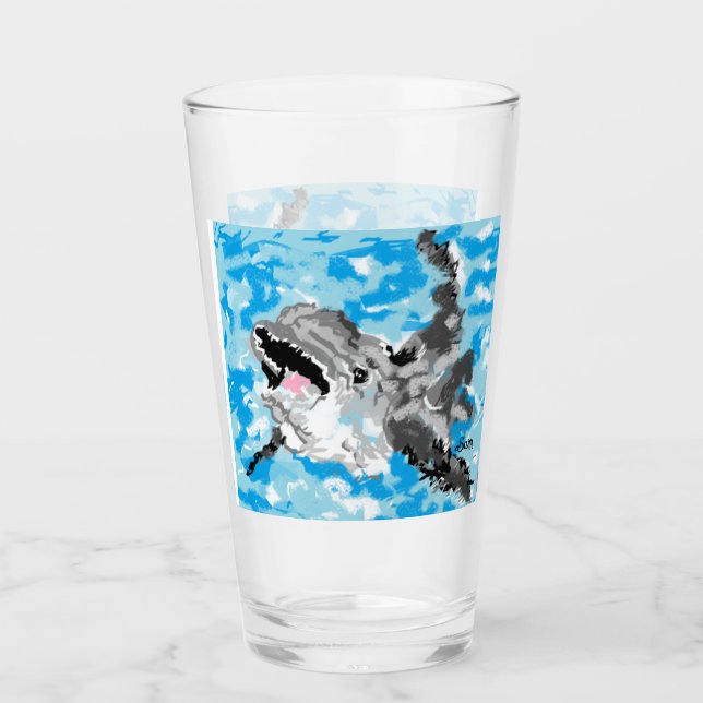 Glass Cup ; schlacken Glas (Vorderseite)