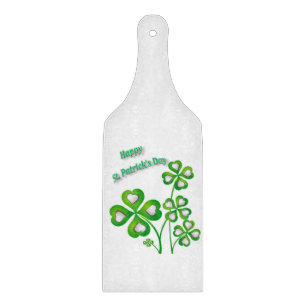 Glass Cutting Board Happy St. Patrick's Day Schneidebrett