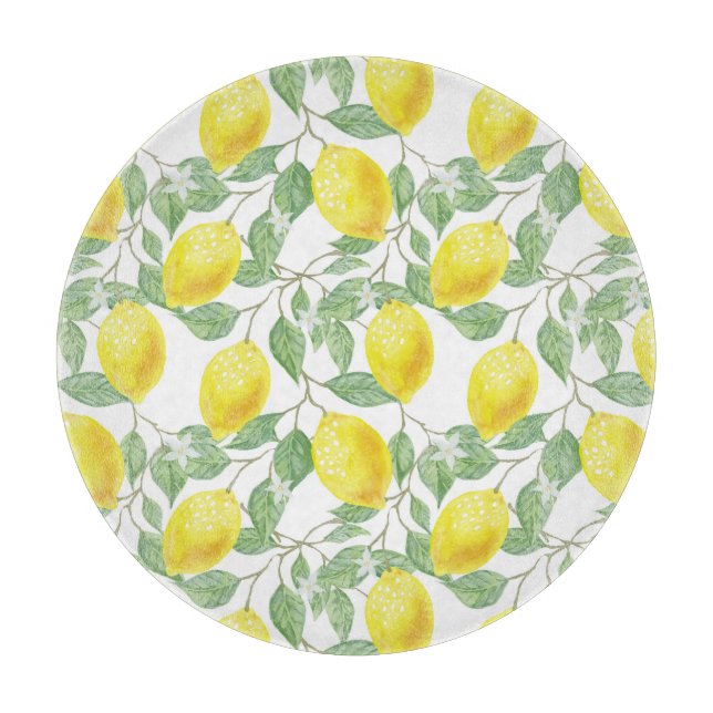 Glass Cutting Board Lemons Schneidebrett (Vorderseite)