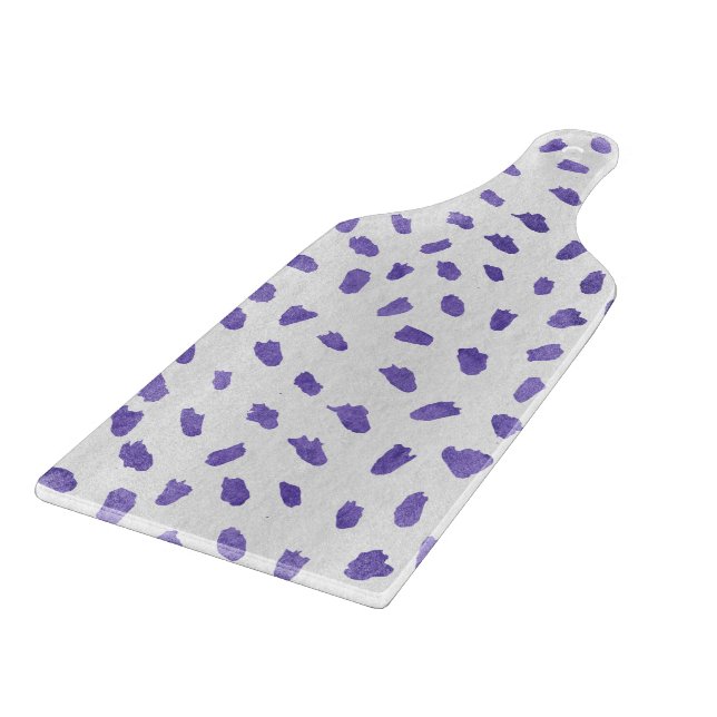 Glass Cutting Board - Purple Pattern Schneidebrett (Ecke)