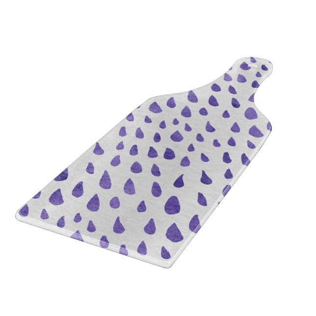 Glass Cutting Board - Purple Pattern Schneidebrett (Ecke)