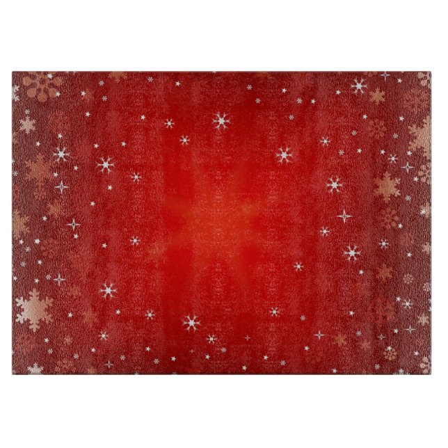 Glass Cutting Board/Snow Flakes Schneidebrett (Vorderseite)