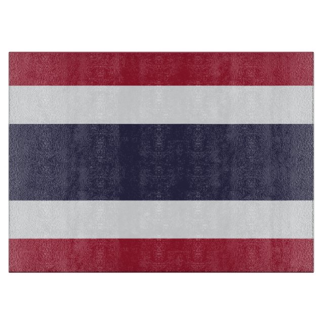 Glass cutting board with Flag of Thailand Schneidebrett (Vorderseite)
