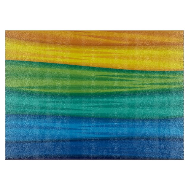 Glass Cutting lgbtq Regenbogenflagge Lesbian Schwu Schneidebrett (Vorderseite)