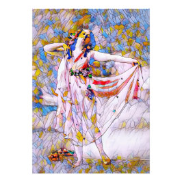 Glass Dancer in fließendem Kleid Fotodruck