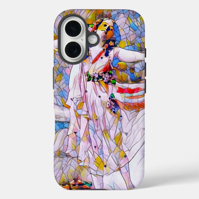 Glass Dancer in fließendem Kleid iPhone 16 Hülle (Rückseite)