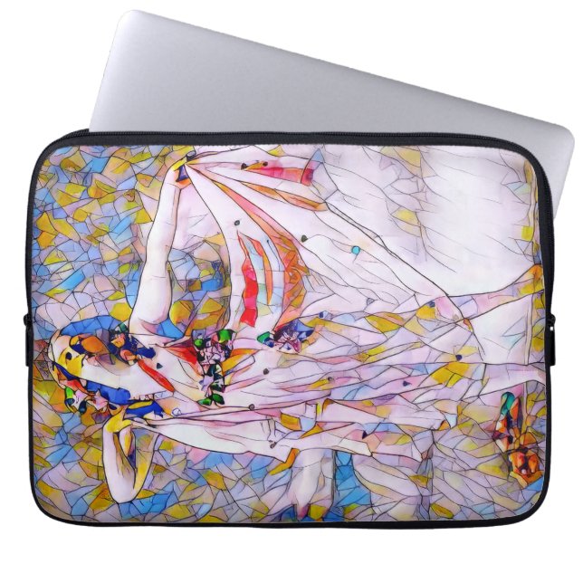Glass Dancer in fließendem Kleid Laptopschutzhülle (Vorderseite)