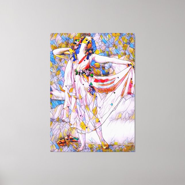 Glass Dancer in fließendem Kleid Leinwanddruck (Vorderseite)