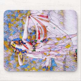 Glass Dancer in fließendem Kleid Mousepad