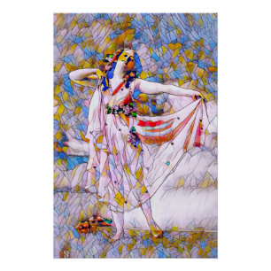 Glass Dancer in fließendem Kleid Poster