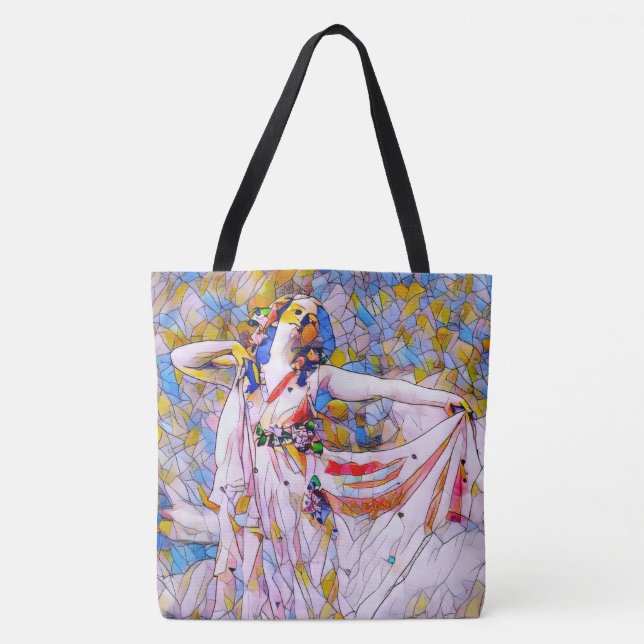Glass Dancer in fließendem Kleid Tasche (Vorderseite)