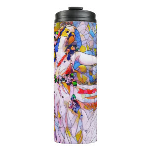 Glass Dancer in fließendem Kleid Thermosbecher