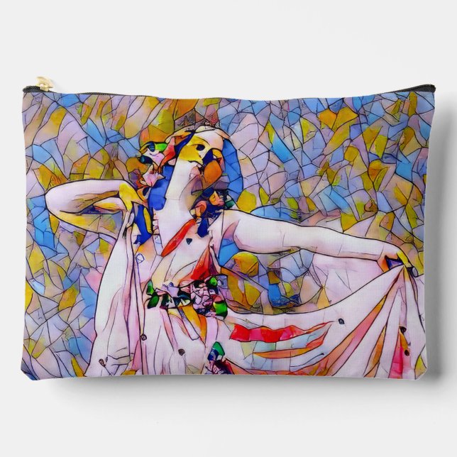 Glass Dancer in fließendem Kleid Zubehörtasche (Vorderseite)