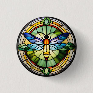 Glass Dragonfly Button