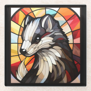 Glass Forest Friend Skunk Glasuntersetzer