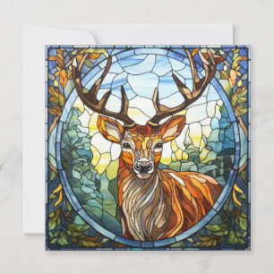 Glass Forest Friend Stag Deer Einladung