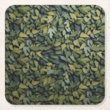 Glass Green Leafy Drink Untersetzer