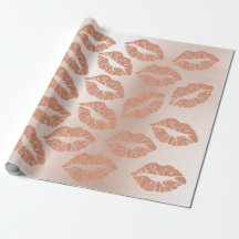 Glass Kiss Lips Makeup Kupfer Button Gold Pink