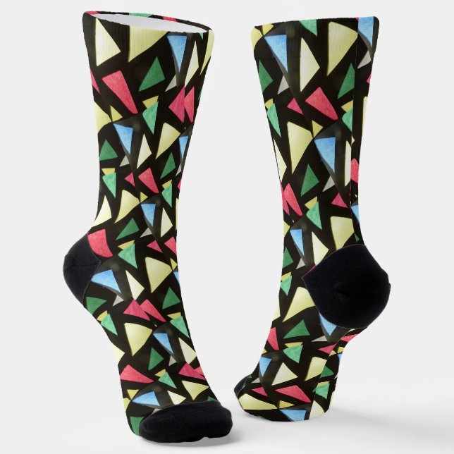 Glass Kleines Muster Weihnachtssocken für die Crew Socken (Gewinkelt)