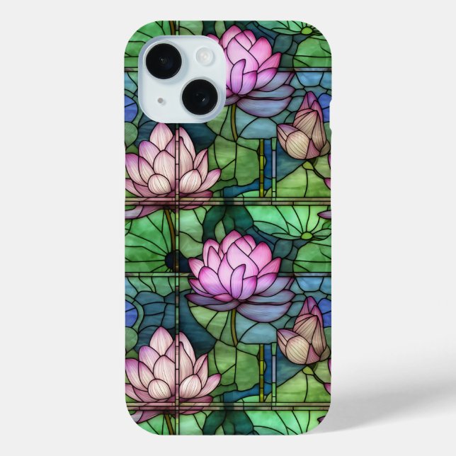 Glass Lotus iPhone 15 Fall Case-Mate iPhone Hülle (Rückseite)
