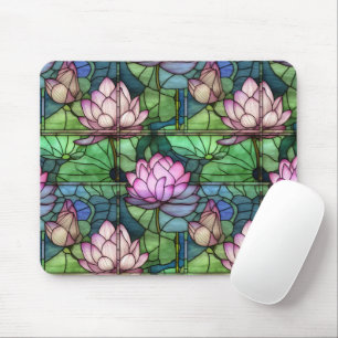 Glass Lotus Mouse Pad Mousepad
