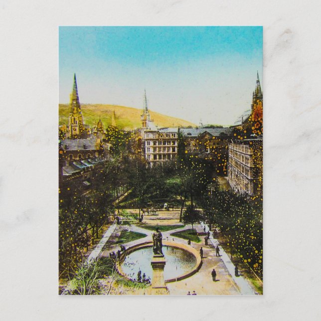 Glass Magic Lantern Slide MONTREAL 1890 Kanada Postkarte (Vorderseite)