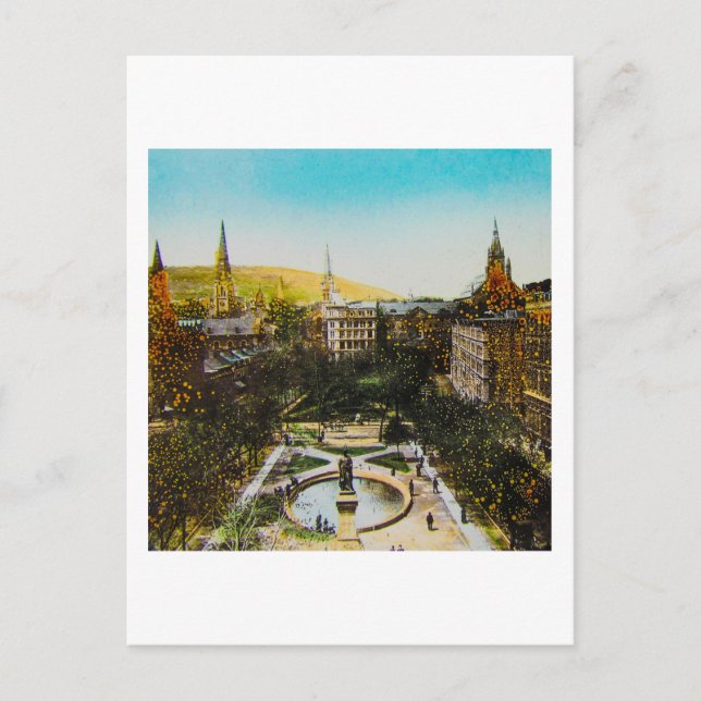 Glass Magic Lantern Slide MONTREAL 1890 Kanada Postkarte (Vorderseite)