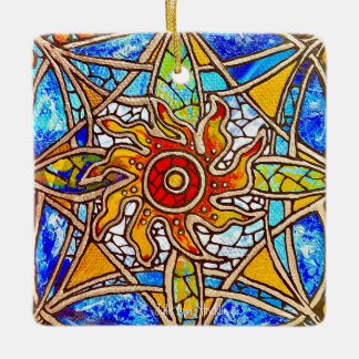 Glass Mandala 40-27 von Julie Ann Stricklin gestei Keramikornament