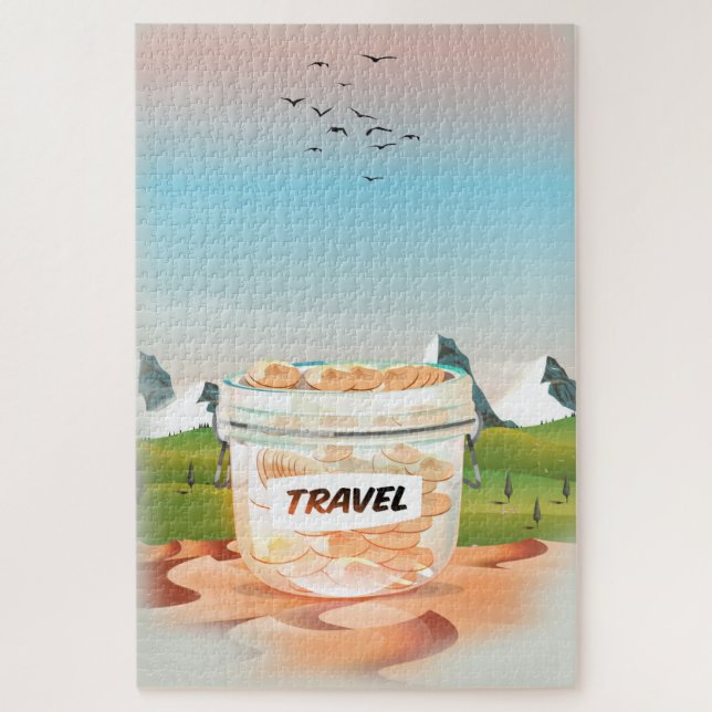 Glass Money Travel Jar (Vertikal)