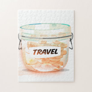 Glass Money Travel Jar