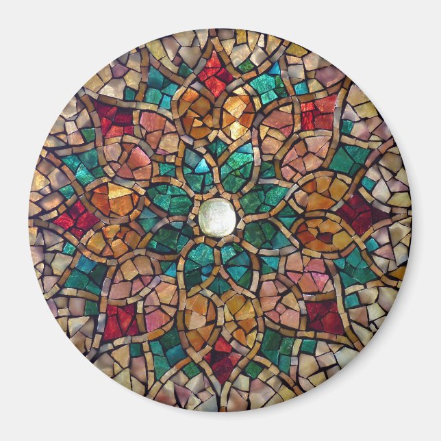 Glass Mosaic Magnet "Autumn Star" (Vorne)