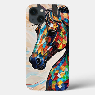 Glass-Mosaikpferd aus Multicolor 15 Case-Mate iPhone Hülle