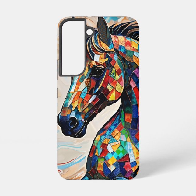 Glass-Mosaikpferd aus Multicolor 15 Samsung Galaxy Hülle (Rückseite)
