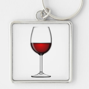 GLASS OF RED WINE SCHLÜSSELANHÄNGER