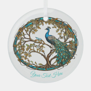 Glass Peacock Herbstbaum Ornament Aus Glas