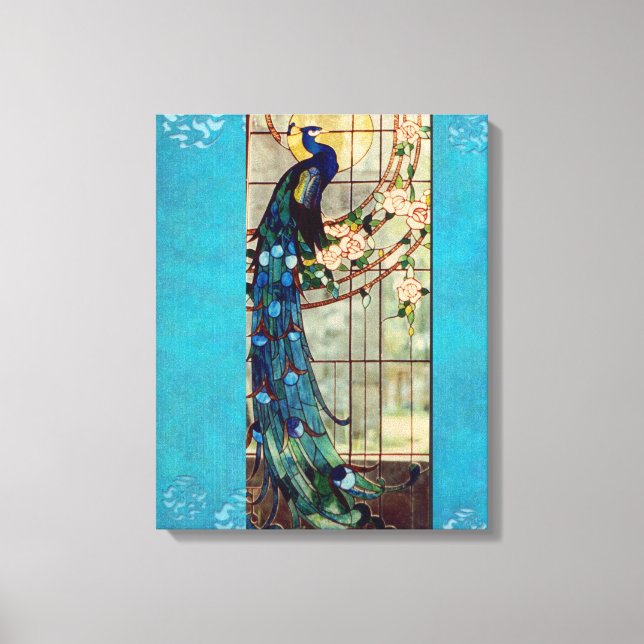 Glass Peacock Leinwanddruck (Vorderseite)
