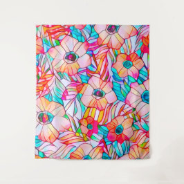 Glass Poppies Wandteppich