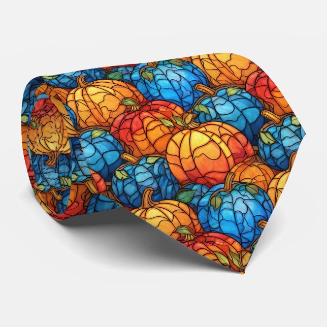 Glass Pumpkin Field Krawatte (Gerollt)
