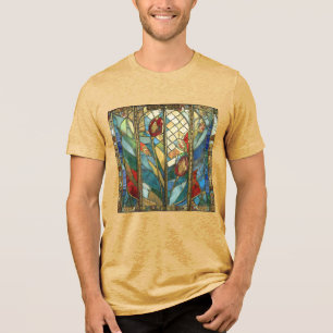 Glass Rote Hauptopftiere bei Sonnenaufgang Tri-Blend Shirt