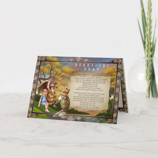 Glass Schöne Soup-Texte aussehen Dankeskarte (Vorderseite)