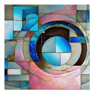"Glass Serenade gesteinigt" Abstrakte Kunst Poster