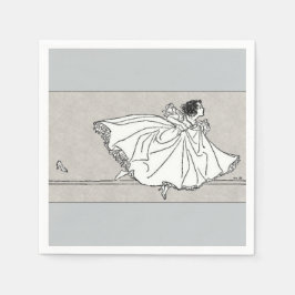 Glass Slipper Vintag Aschenputtel Napkins Serviette