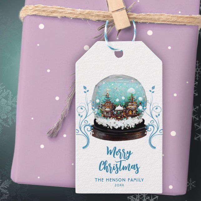 Glass Snowball Winter Village Folies Weihnachten Geschenkanhänger (Von Creator hochgeladen)